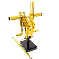 Frames & Fittings CNC Del Motociclo Pedane Regolabili Posteriori Set Spina Del Piede for Honda CB400SF CB400 VTEC SPEC 1 2 3 1990-1997 1991 1992 - (Color: Gold)