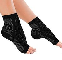 Upgraded Compression Foot Sleeves Plantar Fasciitis Socks - 3 Pairs Ankle Support Socks for Plantar Fasciitis Pain Relief, Heel Pain, and Treatment, Black (Size Medium)