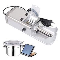 ZLFLD Cigar Accessories Electric Stainless Steel Cigarette Maker Cigarette Tool with Grinder Send Sealed Cans + Cigarette Case Best Gift for Male Girlfriend Cigarette Rolling Machine