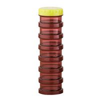 Kylin Express 7-Day Pill Stackable Reminder Box Organizer Medicine Storage Container, Brown