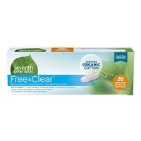 Seventh Generation Organic Cotton Tampons, Super Plus Absorbency Non-Applicator, 20 count