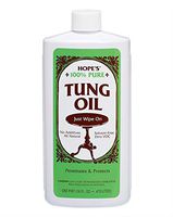 HOPE'S 100% Pure Tung Oil Penetrating Wood Finish, One, 16 Fl. Oz, All Natural