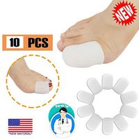 Gel Toe Caps Toe Protectors Toe Sleeves, New Material, for Blisters, Corns, Hammer Toes, Ingrown Toenails, Toenails Loss, Friction Pain Relief and More (10 PCS for Big Toe)