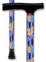Walking Cane T Handle Derby Dragonfly Design Adjustable Aluminum Pretty Men or Womens Canes