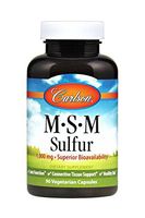 Carlson - M-S-M Sulfur, 1000 mg Superior Bioavailability, Joint Function, Connective Tissue Support & Healthy Skin, 90 Vegetarian Capsules