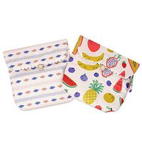 Honbay 2PCS Cute Cartoon Sanitary Napkin Cotton Bag Tampons Bag Storage Organizer Pouch (B)