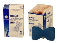 Bluflex(TM) Blue Large Fingertip Bandages, 25/box