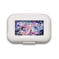 DY&JD Floral Health Protection Pill Box Portable Weekly Pill Box Convenient Travel Pill Organizer Moistureproof Cartridge Large Interval Pill Box