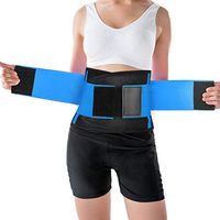 SZ-Climax Lumbar Support Belt - Back Brace Support Belt Waist Trainer Trimmer Cincher Sweat Belt Postpartum Recovery Body Shaper for Weight Loss, Lower Back Pain for Women Men (Blue, M)