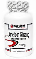 American Ginseng Standardized Extract 500mg 100 Capsules ~ Renevitol