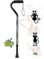 Walking Cane Self Adjustable Aluminum Foam Handle with Cat Scratch Design