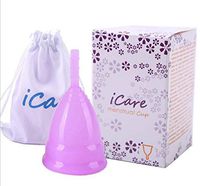 Anytime Gobal Menstrual Cup with Travel Soft and Reusable Period Cup Small Size (Purple, Small)