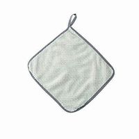 Light Green(6 Pcs) Hangable Small Fresh Coral Towel Kitchen Rag Towel Lint Absorbent Cleaning Cloth