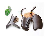 Qiyuezhuangshi01 Scratch Massage Tool, Meteorite Scraper, Acupoint Bar Comb, Three-Piece Set for Body Face SPA Acupuncture Therapy Trigger Point Treatment ，Can be Used Whole Body