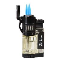 Jetline Diego Triple Torch- Cigar Lighter - Black - with Punch Cutter