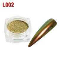 Hunputa Nail Art Decorating,Optical Chameleon Mirror Powder DIY Dust Nail Art Glitter Chrome Pigment (B)