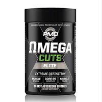 PMD Sports Omega CUTS Elite - Thermogenic Fat Burner - Zero Stimulant Omega Fatty Acid and CLA Formula for Muscle Definition and Maintenance Keto Friendly for Women and Men (90 Softgels)