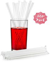 Netko Clear Plastic Straws 500 Pack - Individually Wrapped Disposable Straws Drinking Straws 7.75 inches long