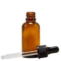 Lotus Brands Amber Glass Bottle with Dropper 1 oz Unit