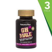 NaturesPlus GH Male (3 Pack) - 60 Vegetarian Capsules - Men's Strength, Performance & Endurance Supplement - Safely Boosts Human Growth Hormone (HGH) - Gluten-Free - 90 Total Servings