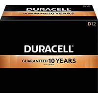 Duracell Coppertop Alkaline D Batteries, Box of 12, Case of 6