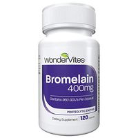 WonderVites Bromelain Proteolytic Enzyme Supplement 2,400 GDU - 400 mg, Containing High Potency Proteolytic Enzymes, Supports Digestive Health, Inflammation Support, Non-GMO, 120 Vegetable Capsules