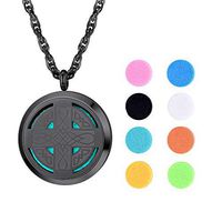 Supcare Essential Oil Necklace with 8 Pads Essential Oils Diffuser Cross Necklace for Men Women Teens Girls Kids Mom Gifts on Birthday Mother's Day Valentine's Day