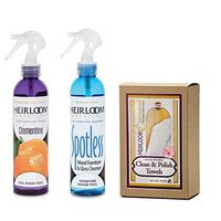 Heirloom Essentials Two-Step Furniture Cleaner and Polish Combo with Towels (Clementine)