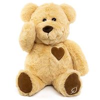 Cuddles Aroma Bear Stuffed Animal - Essential Oils & Aromatherapy Diffuser Teddy Bear - Real Naturally Tanned Leather - Kids Bedtime Buddy - Unique Gift for Toddlers