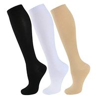 Compression Socks for Women and Men(1/3 Pairs)-Best for Running,Nursing,Circulation,Recovery & Travel (Multicoloured - 3 Pairs, Small/Medium)