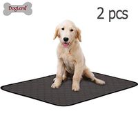 XVSESES Reusable Pee Pad + Free Puppy Grooming Gloves/Quilted, Fast Absorbing Machine Washable Dog Whelping Pad/Waterproof Puppy Training Pad/Housebreaking Absorption Pads (Gray, S 60 * 45CM)