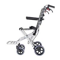 Wheelchair Medical Equipment Aluminium Foldable Lightweight, Breathable Oxford Cushion, 360° Non-Slip Front Wheel, Suitable for Children，A Travel Storage Bag as a Gift Walker as