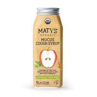 Maty's Organic Mucus Cough Syrup, 6 Fluid Ounce, Organic Cough Remedy, Soothes Throats & Thins Mucus