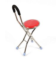 HANGER Stainless Steel Cane Folding Travel Cane Walking Stick Seat Camp Stool Chair Hiking Stick Cane