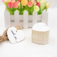 TraveT Retro Kraft Paper Gift Tags, 100 Pcs DIY Craft Love Heart Hanging Ornaments