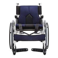 JUFU Wheelchair Aluminum Alloy Light Folding Older Traveler Push Wheelchair Deluxe Edition | (Color : A)