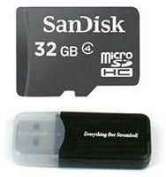 SanDisk 32GB Class 4 Micro SDHC Memory Card work with Roku Ultra, Roku 4, Roku 3, Roku 2 Streaming Player with Everything but Stromboli (TM) Card Reader (SDSDQM-032G-B35)