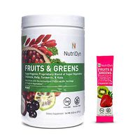 Nutri-Dyn Dynamic Fruits and Greens Powder, Delicious Mint, Certified Organic, with Acai, Goji, Mangosteen, Noni & Pomegranate, 10.8 Ounces, Includes Sample to-Go Packet