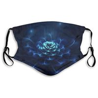 Blue Flower Protective Mask with Gasket Disposable Water Repellent Multilayer Filter Adult Sunscreen Large Mask M