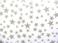 10ct Silver Stars on White Tissue Paper for Gift Wrapping 20"x30" Sheets nfLG -1078