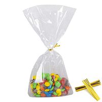 We Moment Clear Cellophane Treat Bags Transparent Candy Plastic Cello Bags,Pack of 50