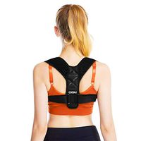GDEBNJ Posture Corrector for Men and Women-Adjustable Shoulder Brace for Posture Correction and Alignment- Invisible Thoracic Back Brace-Universal Size 32"-45" (Black, XL)