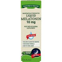 Nature's Truth Melatonin Liquid | 10 mg | 2 Fl oz Maximum Strength for Adults | Natural Berry Flavor | Vegetarian, Non-GMO, Gluten Free