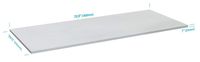 Monoprice Table Top 6 Feet Wide - White Custom Sized for Sit-Stand Height Adjustable Riser Desk - Workstream Collection