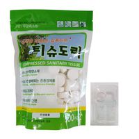 100pcs Compressed Towel, Includes Carrying Case (Easy to carry in the bag or car)Soft Compressed Hand Wipe, Disposable Coin Tissue for Travel, Home, Outdoor/ made in Korea