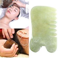 headytidy Gua Sha Scraping Massage Tools with Jade Comb 2 in 1, Natural Stone Guasha Board for SPA Acupuncture Therapy Trigger Point Treatment (Gua Sha Board with Jade Comb 2 in 1)