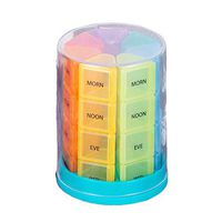 chuwa Weekly AM/PM Pill Box, Portable Travel Pill Organizer (7 Day / 4 Times a Day) with Moisture-Proof Design and Large Compartments to Hold Vitamins, Supplements and Medication