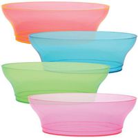 Party Dimensions 20 Count Plastic Bowl, 10-Ounce, Neon mix