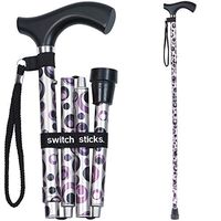 Switch Sticks Aluminum Adjustable Folding Cane and Walking Stick collapses and adjusts from 32 to 37 inches, Storm