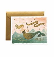 Vintage Mermaid Thank You Cards by Rifle Paper Co. -- Set of 8 Cards and Envelopes